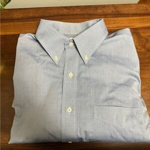 Light Blue Brooks Brothers 16.5 2/3 dress shirt small blemish on sleeve